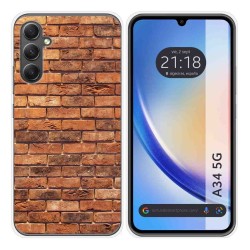 Funda Silicona para Samsung Galaxy A34 5G diseño Ladrillo 04 Dibujos
