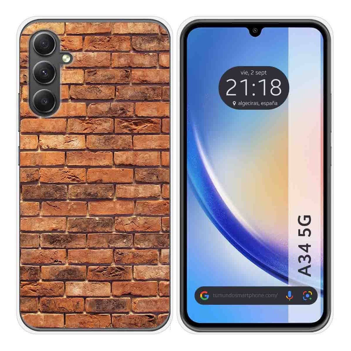 Funda Silicona para Samsung Galaxy A34 5G diseño Ladrillo 04 Dibujos