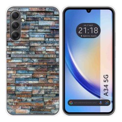 Funda Silicona para Samsung Galaxy A34 5G diseño Ladrillo 05 Dibujos