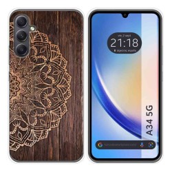Funda Silicona para Samsung Galaxy A34 5G diseño Madera 06 Dibujos