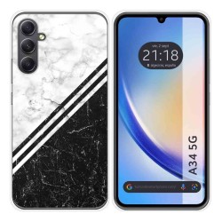 Funda Silicona para Samsung Galaxy A34 5G diseño Mármol 01 Dibujos