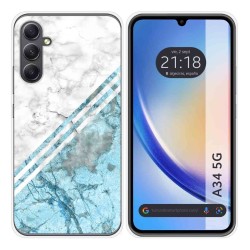 Funda Silicona para Samsung Galaxy A34 5G diseño Mármol 02 Dibujos