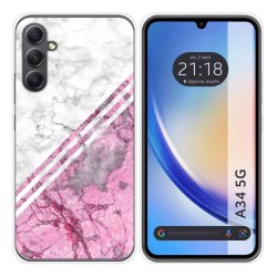 Funda Silicona para Samsung Galaxy A34 5G diseño Mármol 03 Dibujos