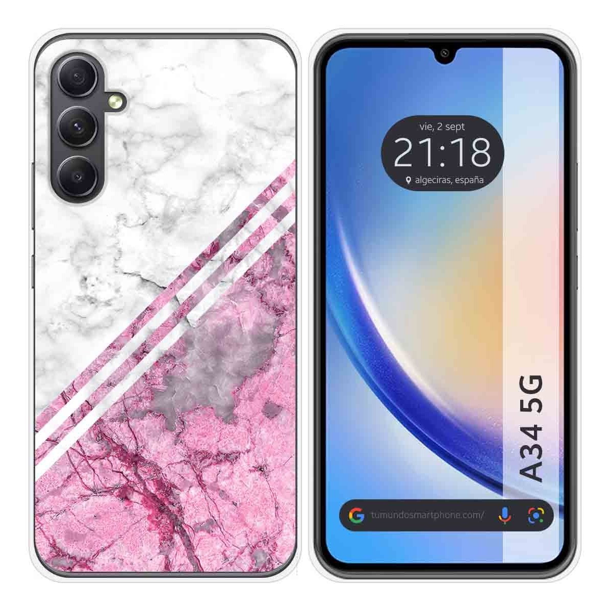 Funda Silicona para Samsung Galaxy A34 5G diseño Mármol 03 Dibujos