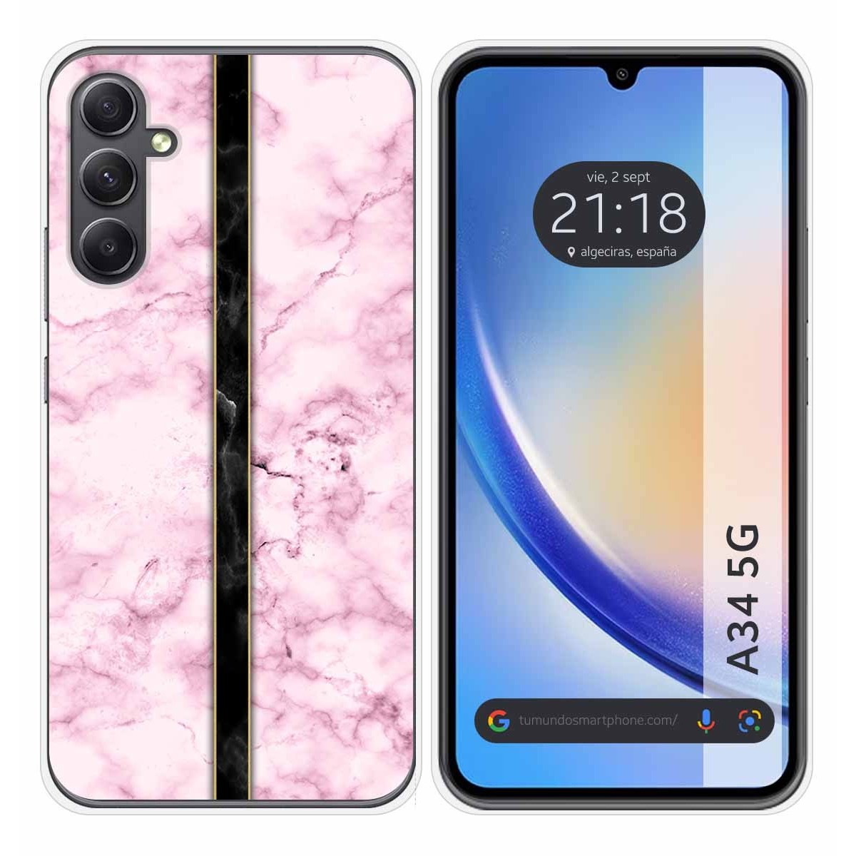 Funda Silicona para Samsung Galaxy A34 5G diseño Mármol 04 Dibujos