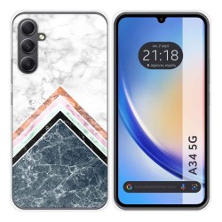 Funda Silicona para Samsung Galaxy A34 5G diseño Mármol 05 Dibujos