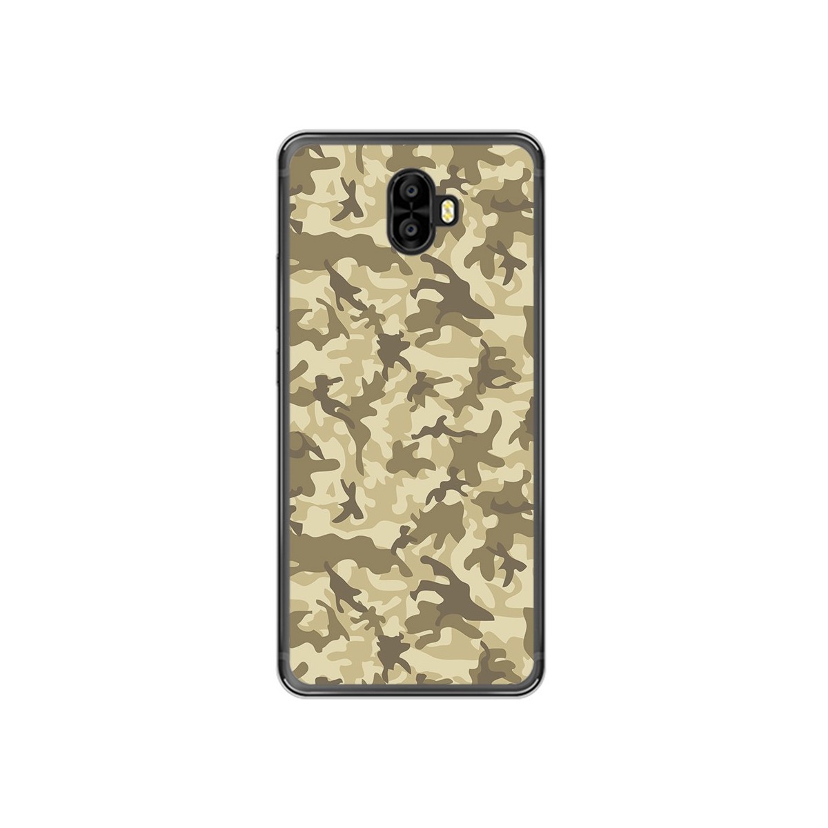 Funda Gel Tpu para Oukitel K8000 Diseño Sand Camuflaje Dibujos