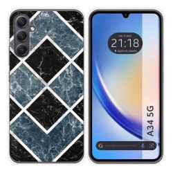 Funda Silicona para Samsung Galaxy A34 5G diseño Mármol 06 Dibujos