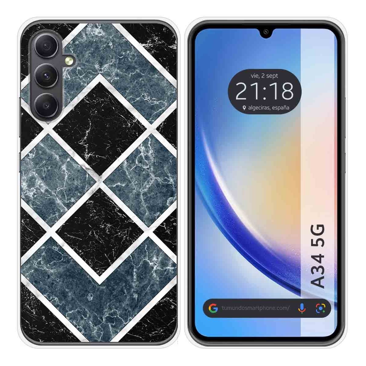 Funda Silicona para Samsung Galaxy A34 5G diseño Mármol 06 Dibujos
