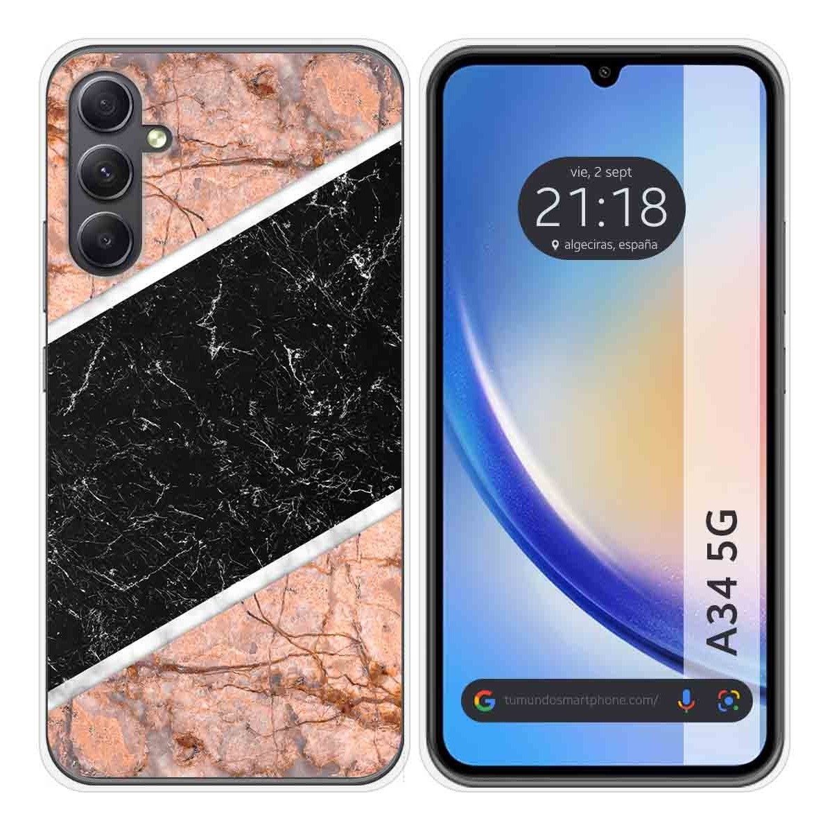 Funda Silicona para Samsung Galaxy A34 5G diseño Mármol 07 Dibujos