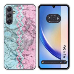 Funda Silicona para Samsung Galaxy A34 5G diseño Mármol 08 Dibujos
