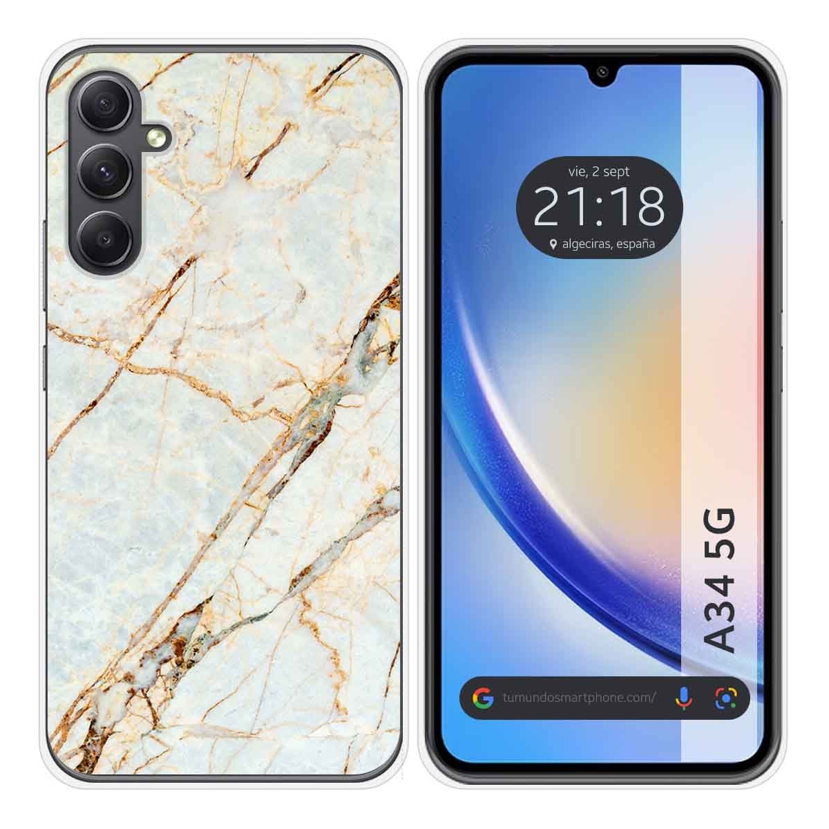 Funda Silicona para Samsung Galaxy A34 5G diseño Mármol 13 Dibujos