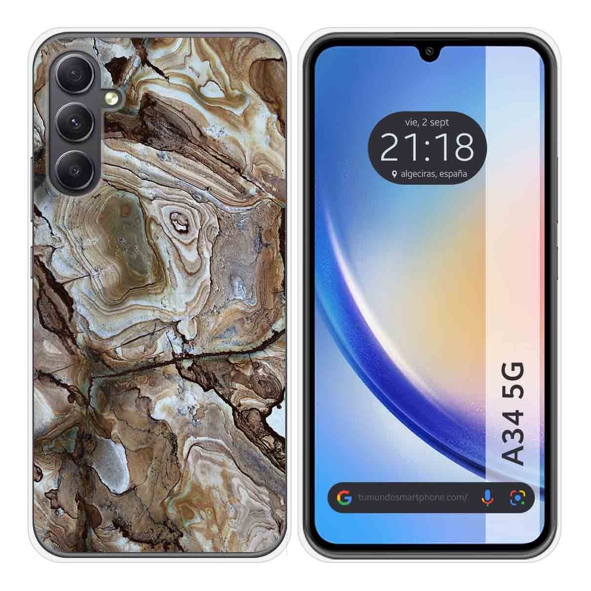 Funda Silicona para Samsung Galaxy A34 5G diseño Mármol 14 Dibujos