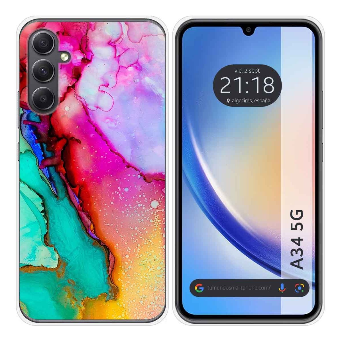 Funda Silicona para Samsung Galaxy A34 5G diseño Mármol 15 Dibujos