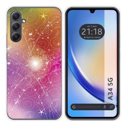Funda Silicona para Samsung Galaxy A34 5G diseño Abstracto Dibujos
