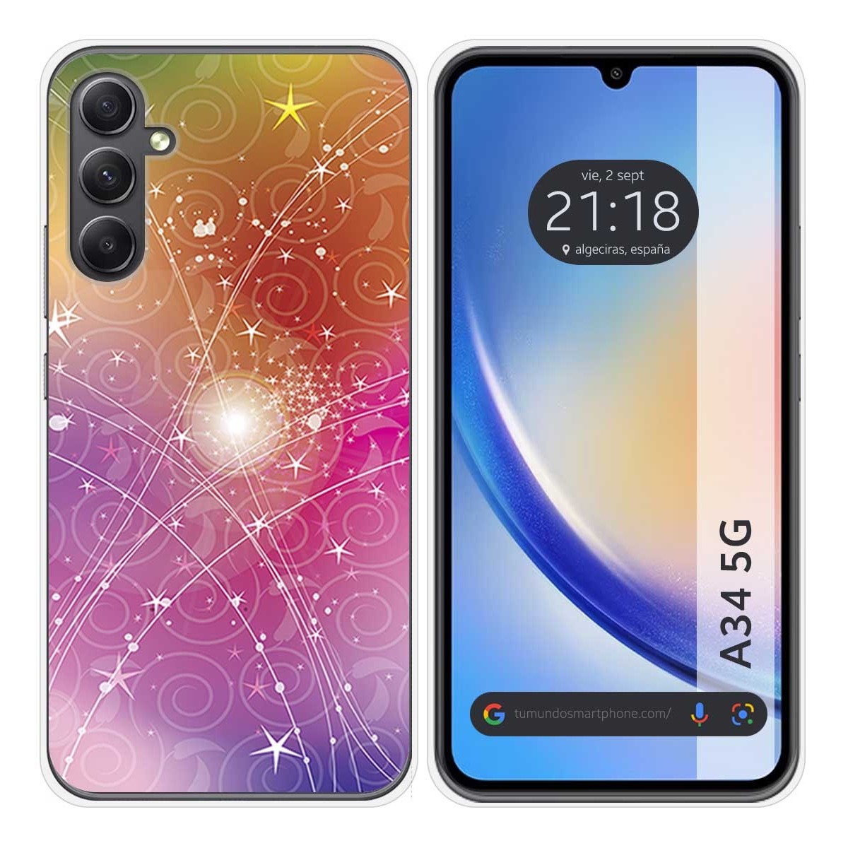 Funda Silicona para Samsung Galaxy A34 5G diseño Abstracto Dibujos