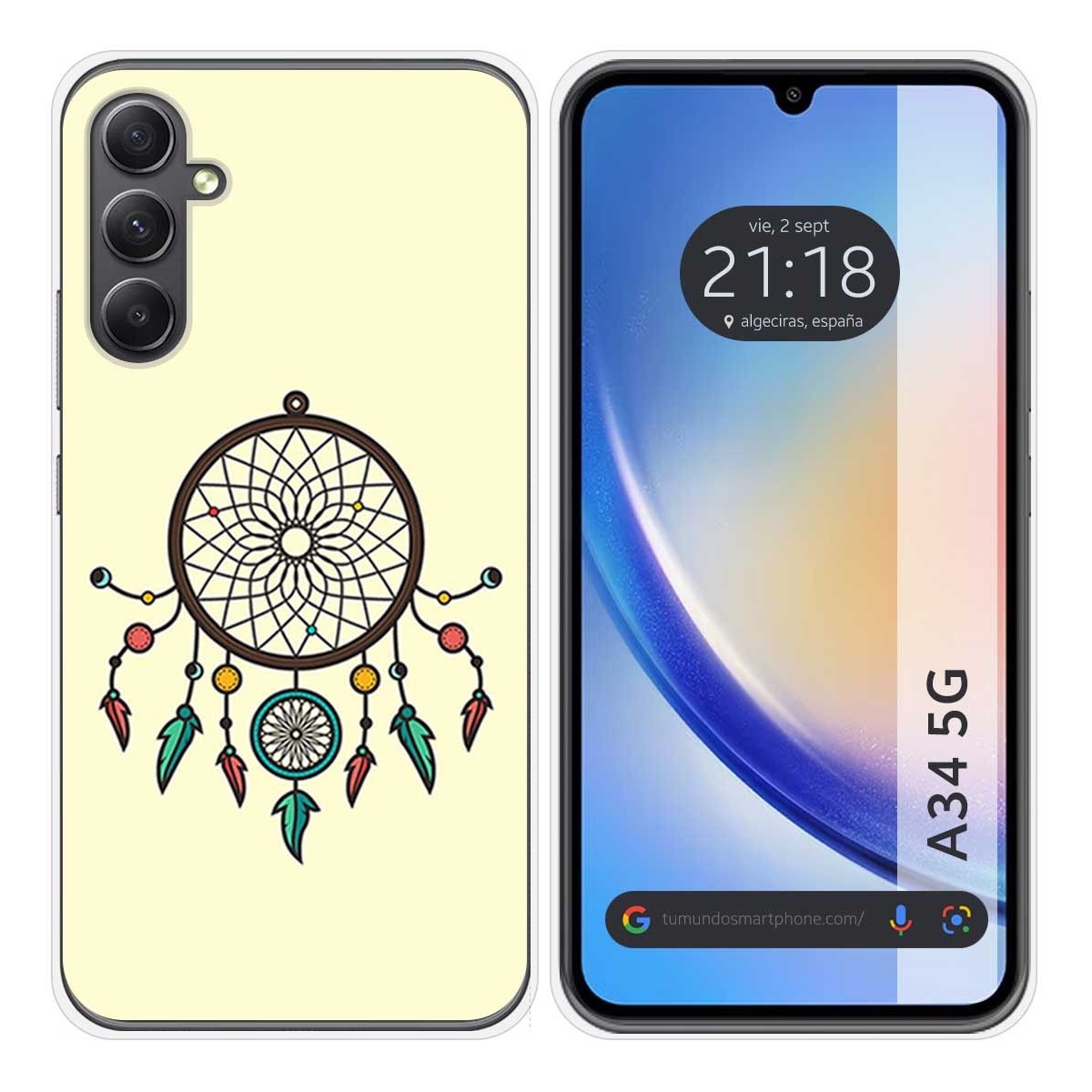 Funda Silicona para Samsung Galaxy A34 5G diseño Atrapasueños Dibujos