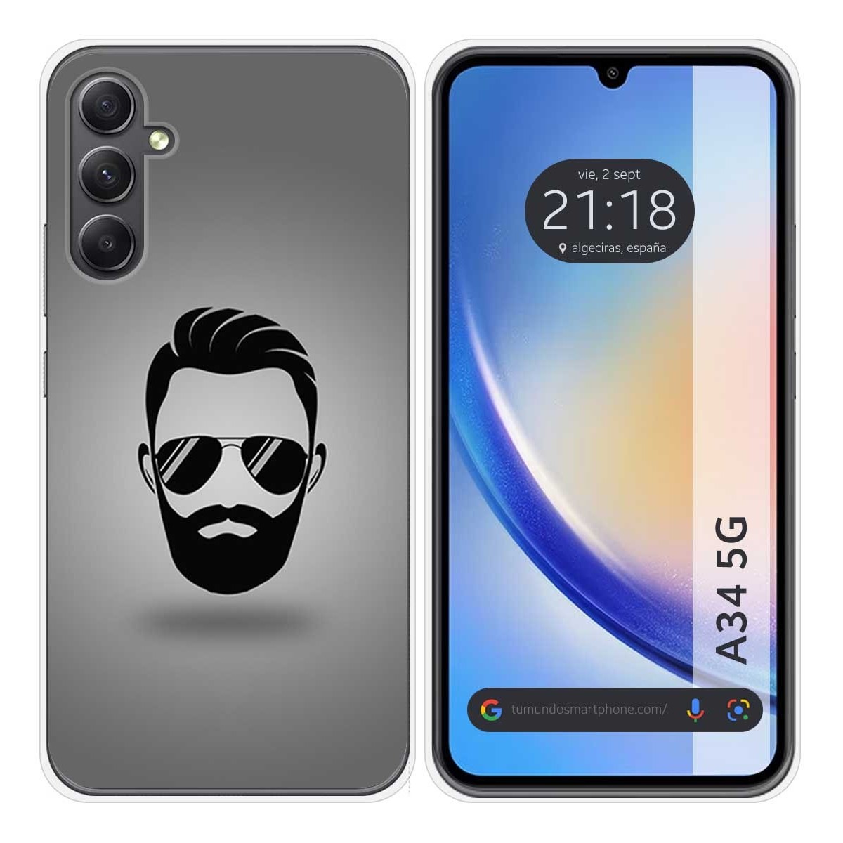 Funda Silicona para Samsung Galaxy A34 5G diseño Barba Dibujos