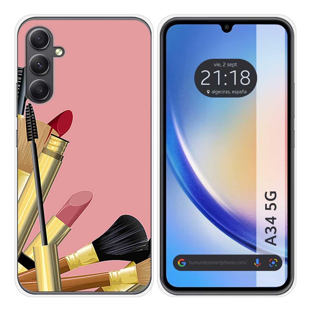 Funda Silicona para Samsung Galaxy A34 5G diseño Brochas Dibujos