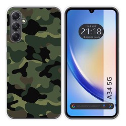 Funda Silicona para Samsung Galaxy A34 5G diseño Camuflaje Dibujos