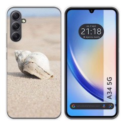 Funda Silicona para Samsung Galaxy A34 5G diseño Concha Dibujos
