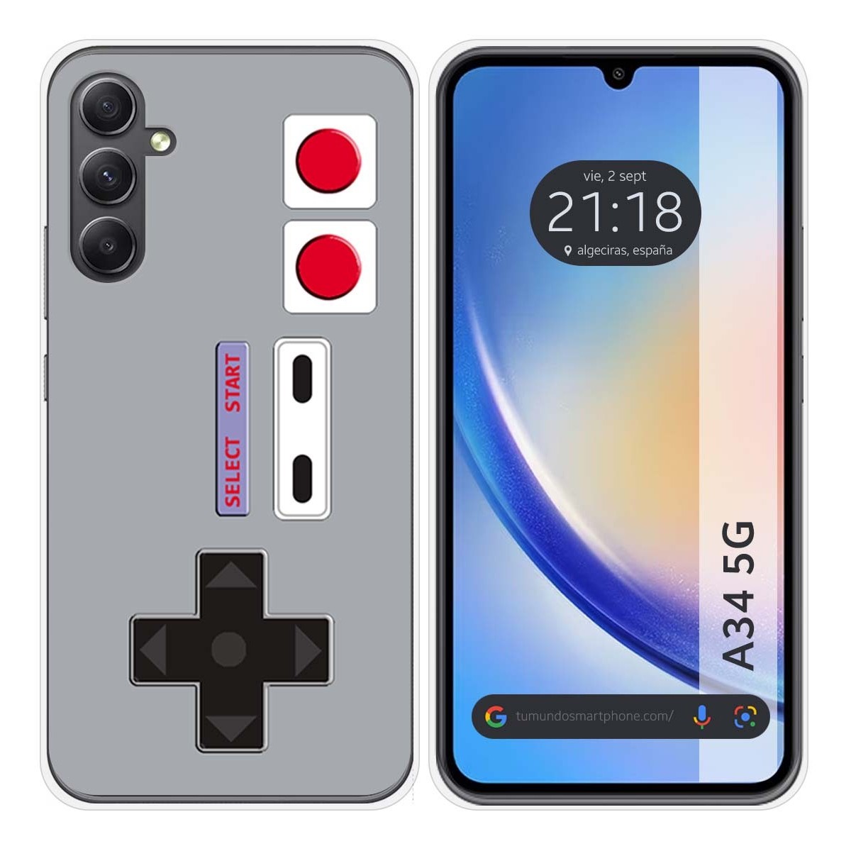 Funda Silicona para Samsung Galaxy A34 5G diseño Consola Dibujos