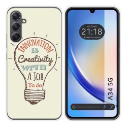 Funda Silicona para Samsung Galaxy A34 5G diseño Creativity Dibujos