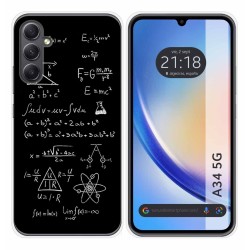 Funda Silicona para Samsung Galaxy A34 5G diseño Formulas Dibujos