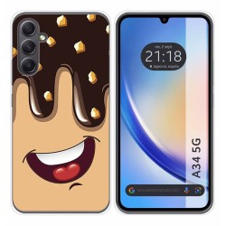 Funda Silicona para Samsung Galaxy A34 5G diseño Helado Chocolate Dibujos