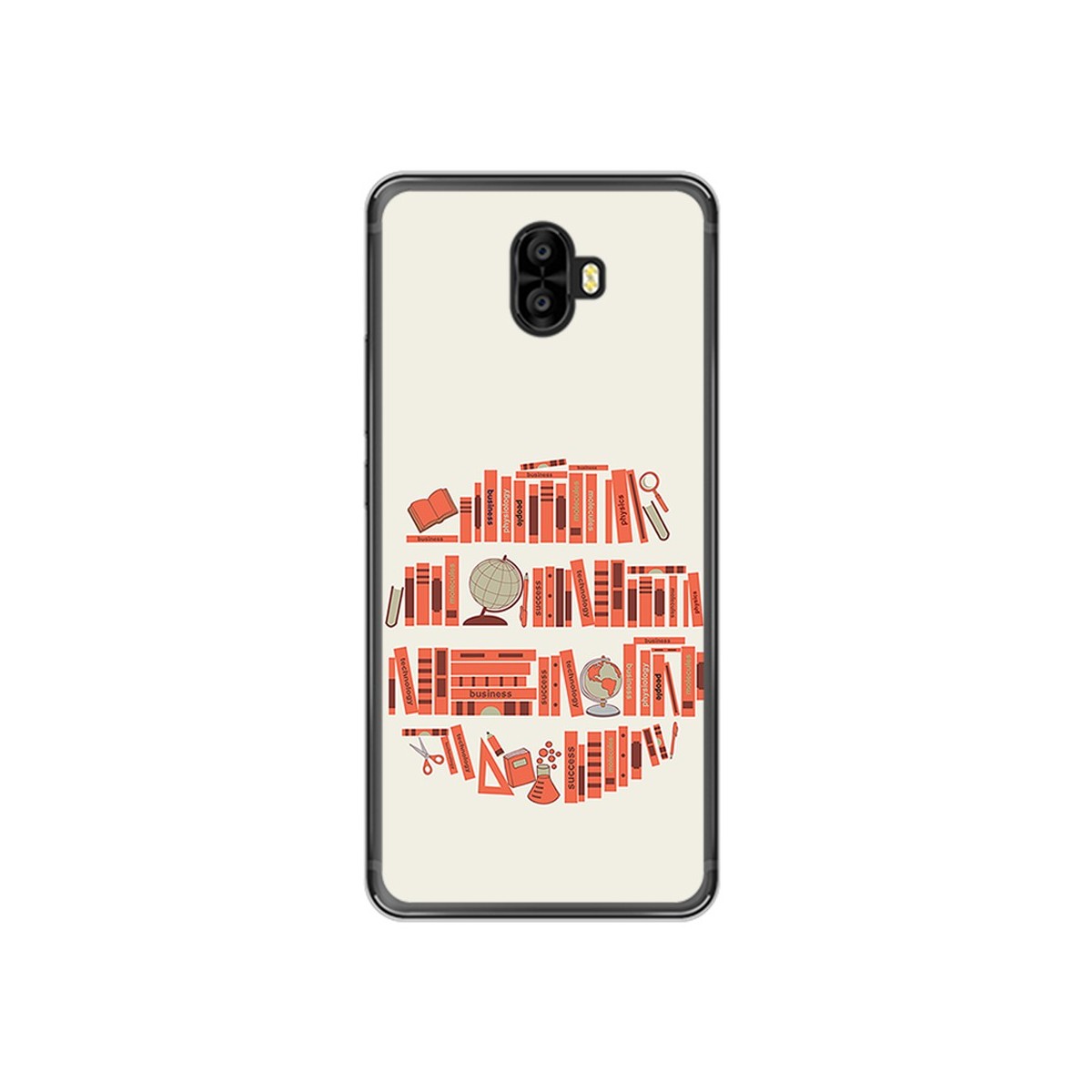 Funda Gel Tpu para Oukitel K8000 Diseño Mundo Libro Dibujos