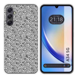 Funda Silicona para Samsung Galaxy A34 5G diseño Letras Dibujos