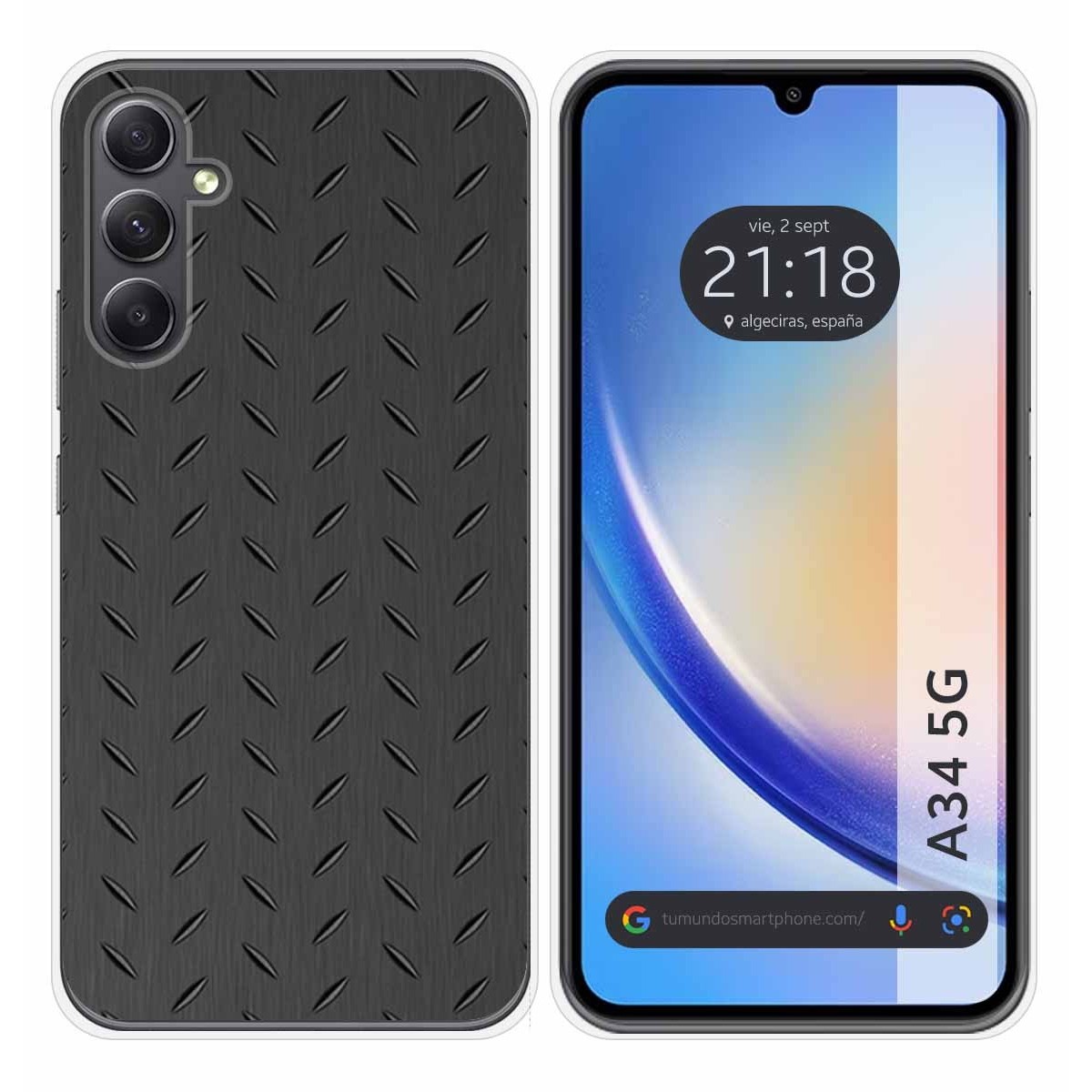 Funda Silicona para Samsung Galaxy A34 5G diseño Metal Dibujos