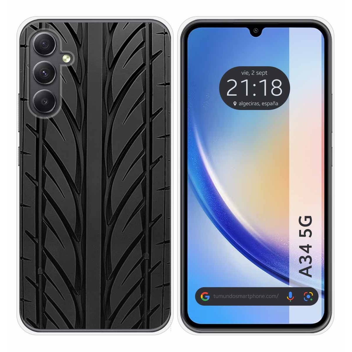 Funda Silicona para Samsung Galaxy A34 5G diseño Neumatico Dibujos