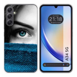 Funda Silicona para Samsung Galaxy A34 5G diseño Ojo Dibujos