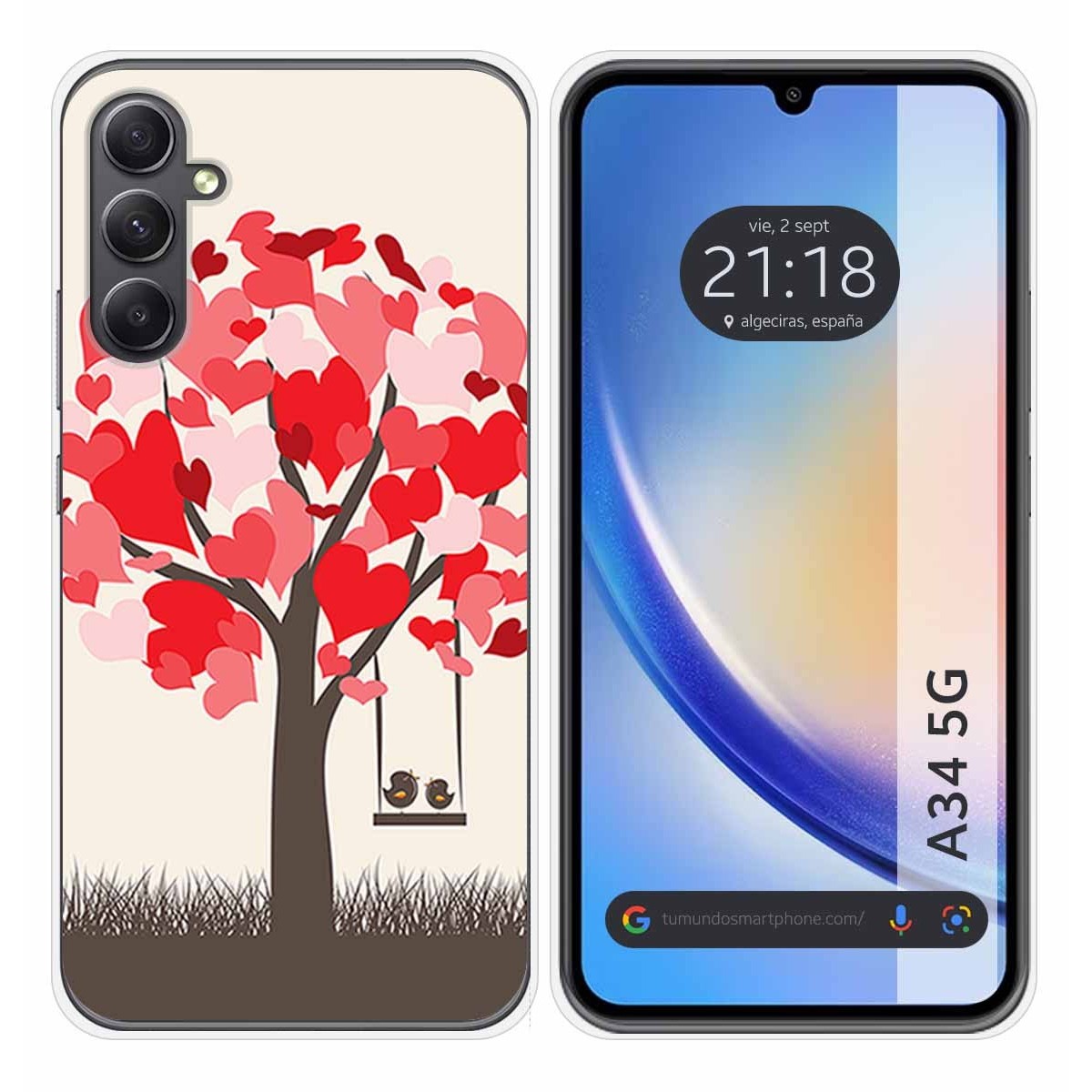 Funda Silicona para Samsung Galaxy A34 5G diseño Pajaritos Dibujos