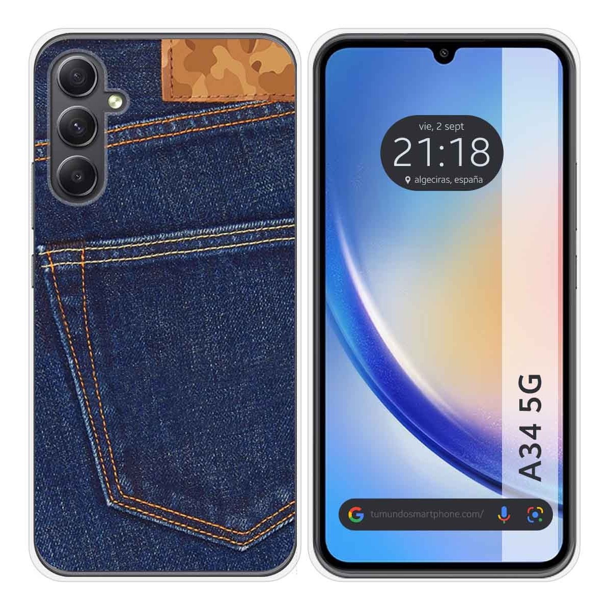 Funda Silicona para Samsung Galaxy A34 5G diseño Vaquero Dibujos