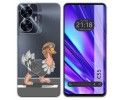 Funda Silicona Transparente para Realme C55 diseño Avestruz Dibujos