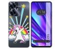 Funda Silicona Transparente para Realme C55 diseño Unicornio Dibujos