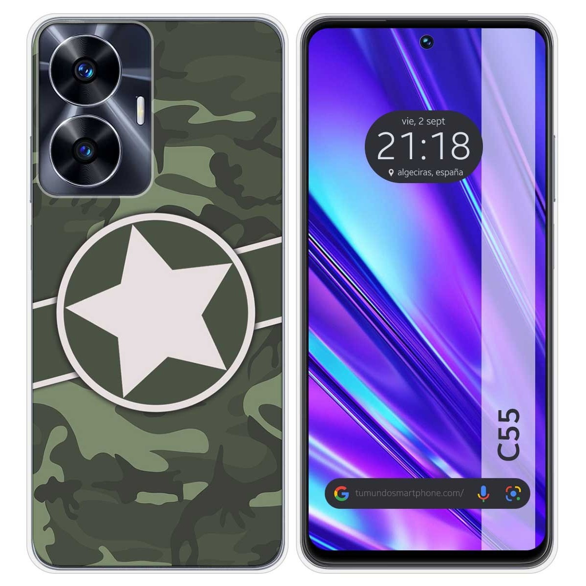 Funda Silicona para Realme C55 diseño Camuflaje 01 Dibujos