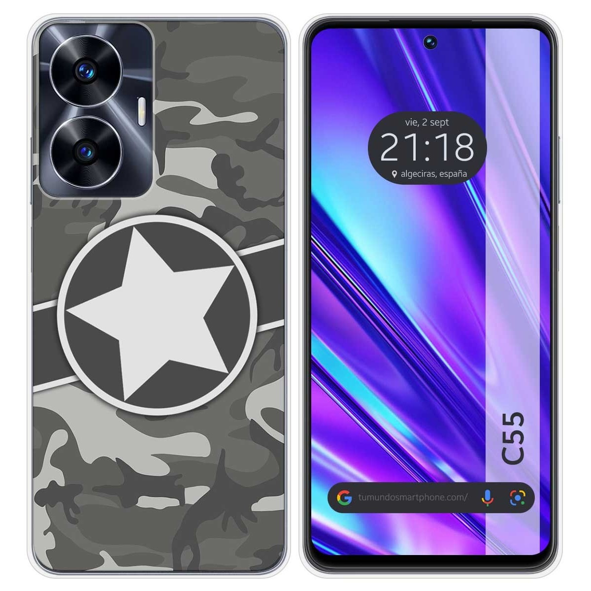 Funda Silicona para Realme C55 diseño Camuflaje 02 Dibujos