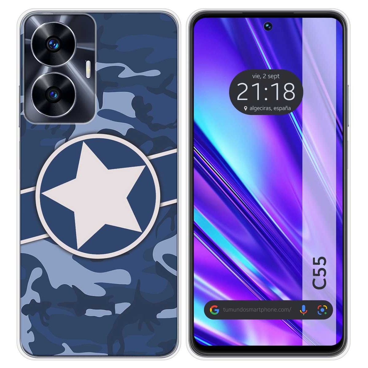 Funda Silicona para Realme C55 diseño Camuflaje 03 Dibujos