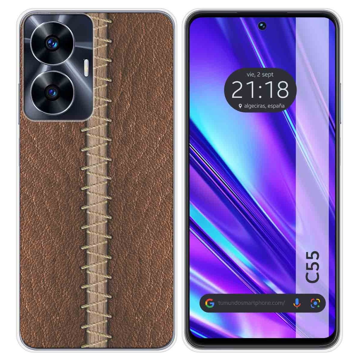 Funda Silicona para Realme C55 diseño Cuero 01 Dibujos