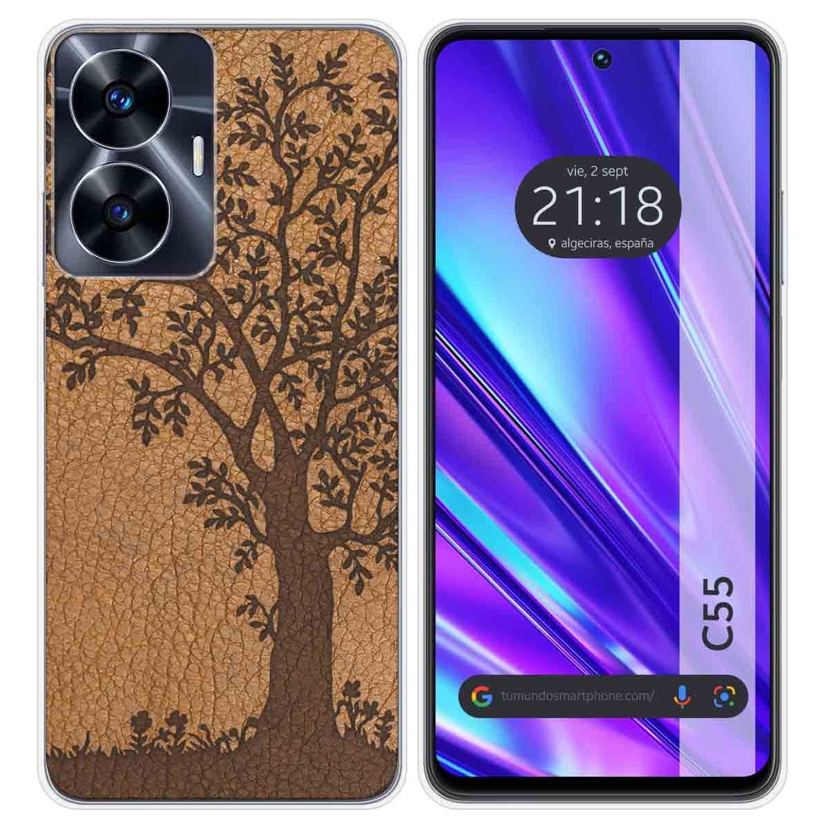 Funda Silicona para Realme C55 diseño Cuero 03 Dibujos
