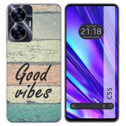 Funda Silicona para Realme C55 diseño Madera 01 Dibujos