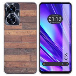Funda Silicona para Realme C55 diseño Madera 03 Dibujos