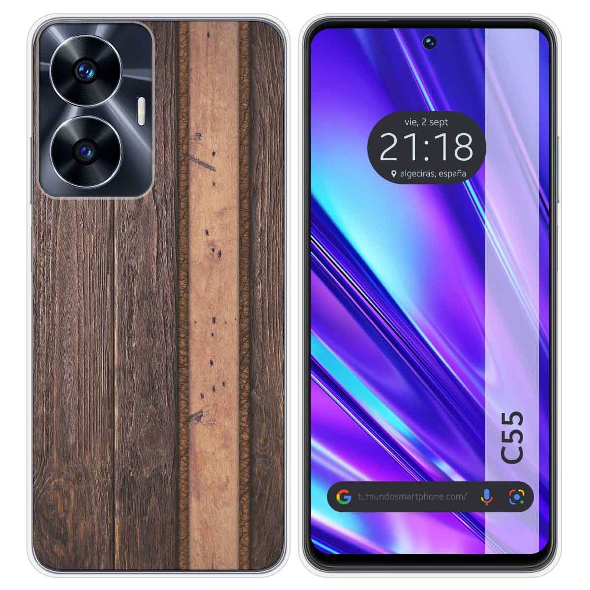 Funda Silicona para Realme C55 diseño Madera 05 Dibujos