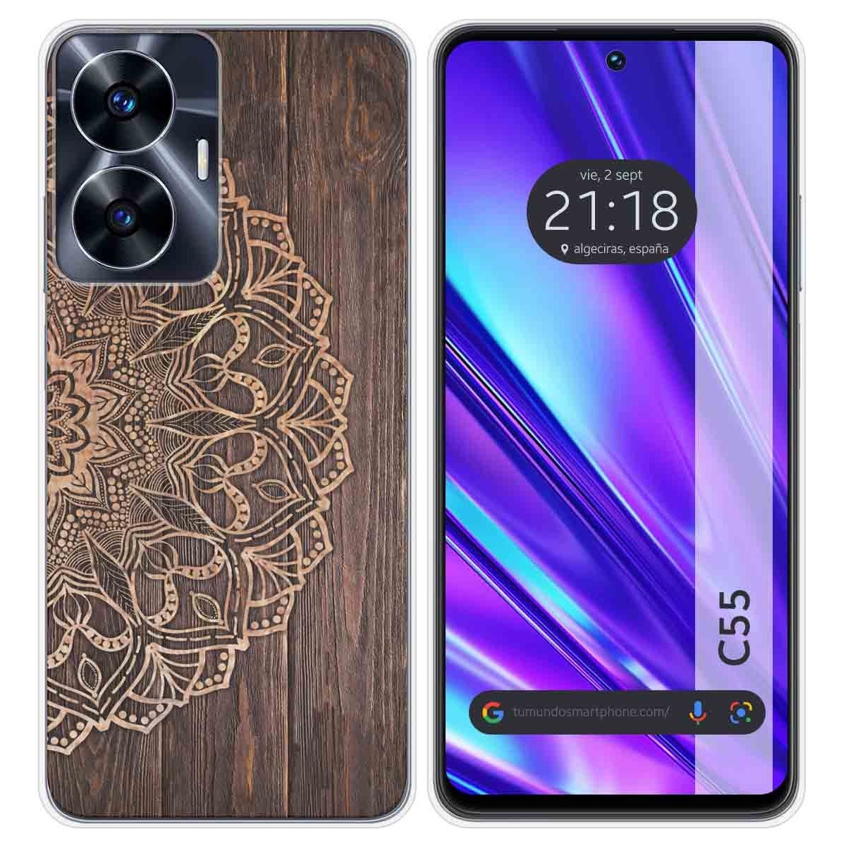 Funda Silicona para Realme C55 diseño Madera 06 Dibujos