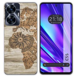 Funda Silicona para Realme C55 diseño Madera 07 Dibujos