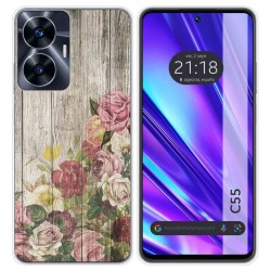 Funda Silicona para Realme C55 diseño Madera 08 Dibujos