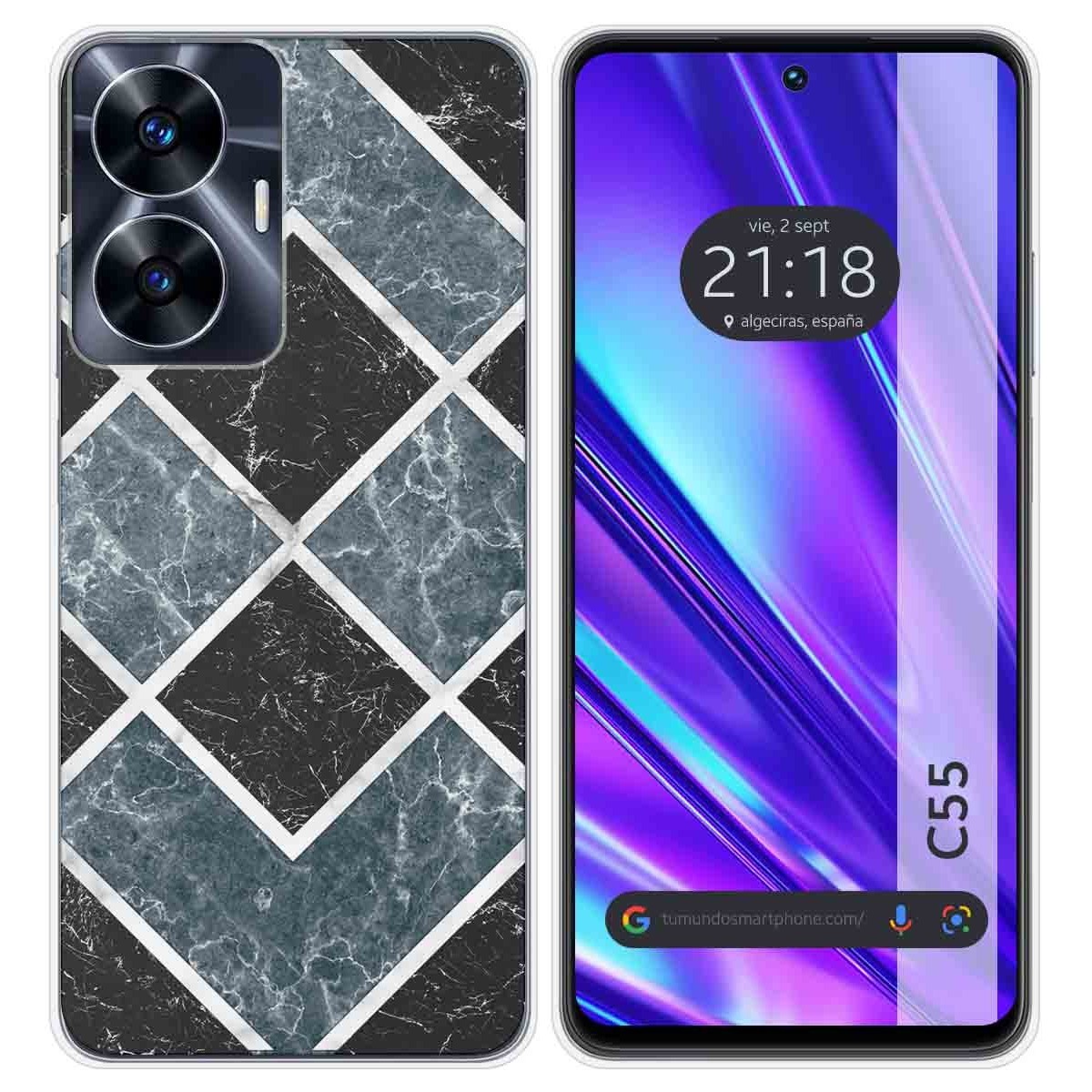 Funda Silicona para Realme C55 diseño Mármol 06 Dibujos